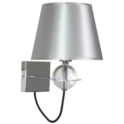 TESORO LAMPA KINKIET 1X40W E14 SREBRNY