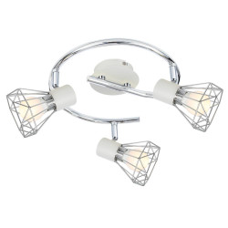 VERVE LAMPA SUFITOWA SPIRALA 3X40W E14 BIAŁY ABAŻUR CHROM