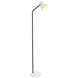 ZUMBA LAMPA PODŁOGOWA SZTYCA PROSTA 1X40W E27 BIAŁY+CZARNY