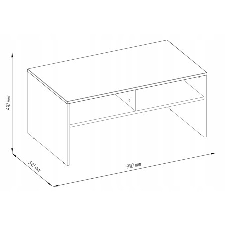 Ława stolik kawowy stół salon 90x51 cm kolor biały