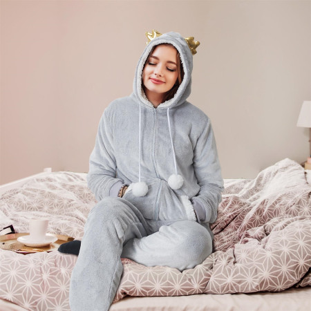 Kombinezon Onesie Sowa szara rozmiar XL