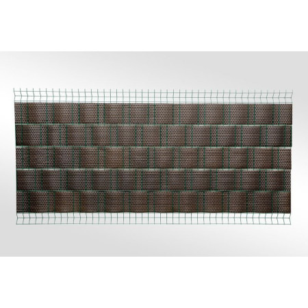 Taśma ogrodzeniowa technorattanowa, osłona płotu, 1200 g/m2 19x255cm RD02 Ciemny brąz