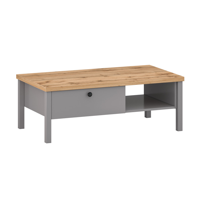 MELINI T COFFEE TABLE 1D gray slate / delano light