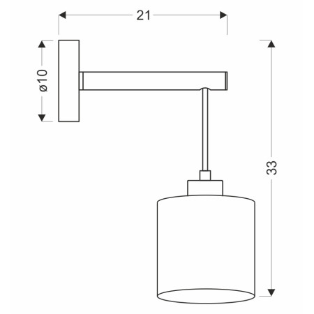 Combi lampa kinkiet czarny 1x60W E27 abażur beżowy