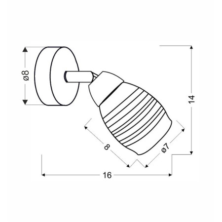 MILTON LAMPA KINKIET 1X10W E14 LED CHROM