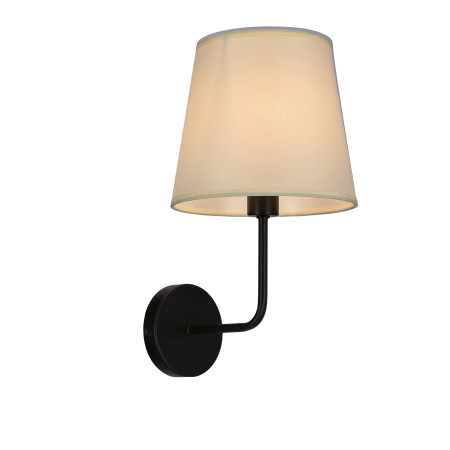 PASTERI LAMPA KINKIET CZARNY MATOWY 1X40 E14 ABAŻUR BEŻOWY