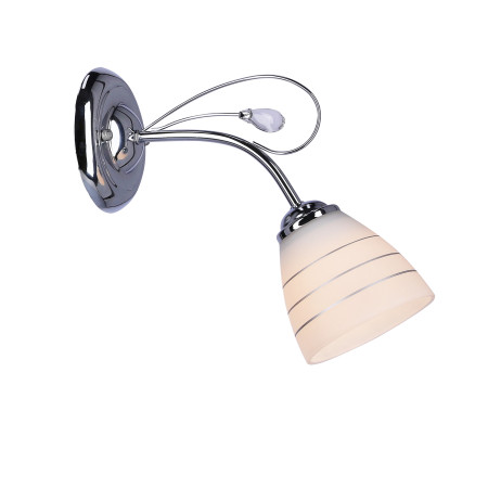 SIMPLI LAMPA KINKIET 1*40W E27 CHROM  Z KRYSZTAŁKIEM+KLOSZ Z PASKIEM