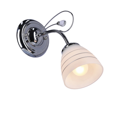 SIMPLI LAMPA KINKIET 1*40W E27 CHROM  Z KRYSZTAŁKIEM+KLOSZ Z PASKIEM