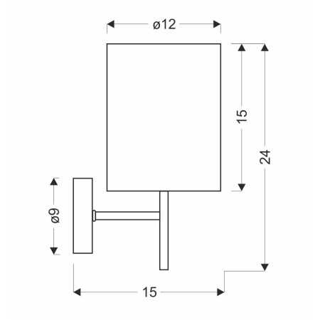 YAN LAMPA KINKIET 1X40W E14 CHROM