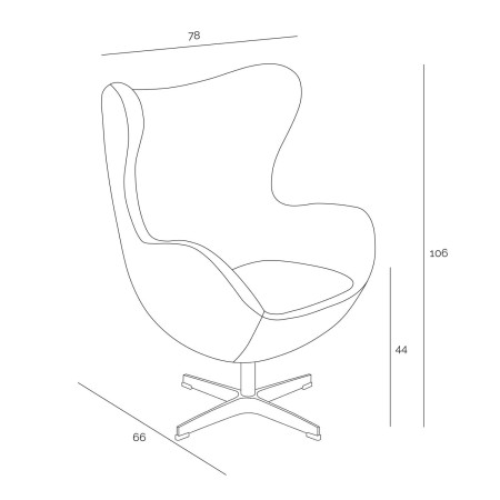 Fotel Jajo kaszmir zielony ciemny 45 Pre mium