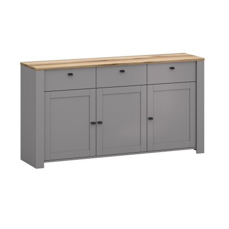 LATOUR E 3D CHEST OF DRAWERS 165 CM GREY/ OAK DELANO LIGHT