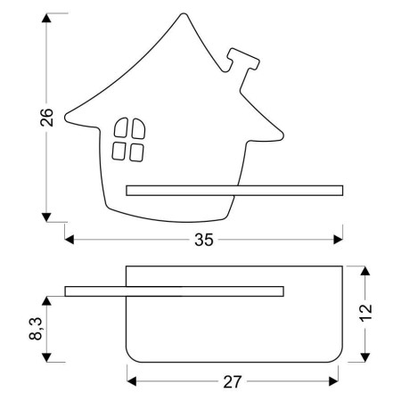 House lampa kinkiet 4w led 4000k kp iq kids czarny