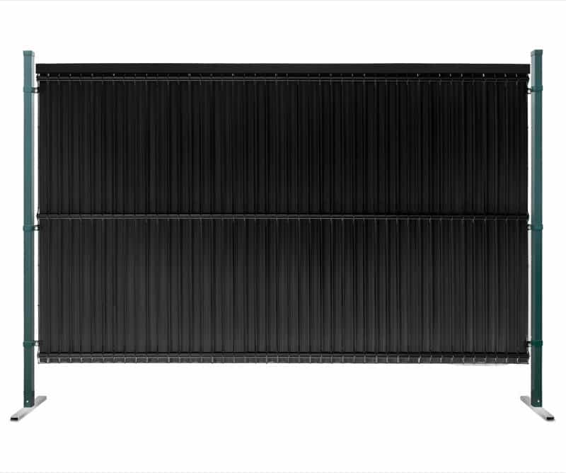 Listwy ogrodzeniowe pionowe szerokie 62-80mm 123x250cm RD04 Czarny - zdjęcie 1