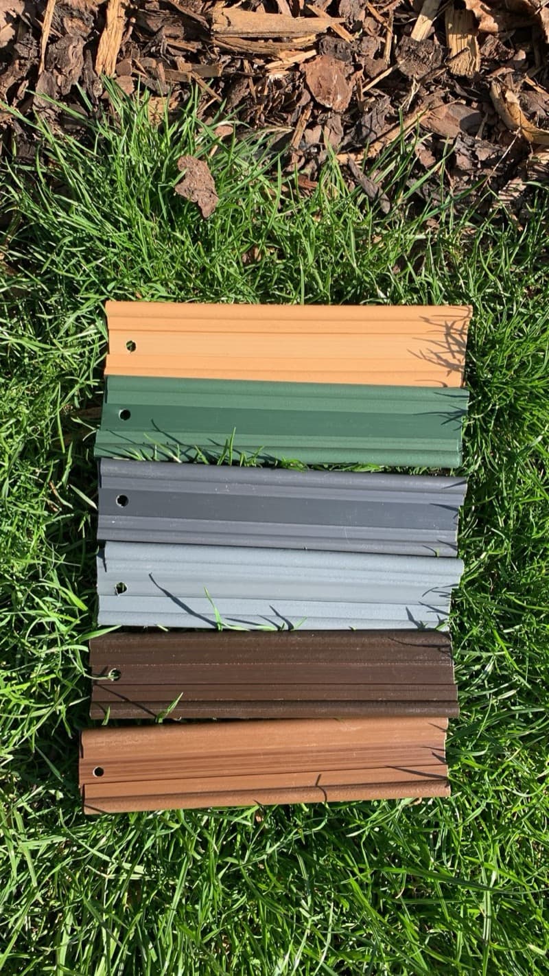 Fence panel strips set narrow 44-62mm 173x250cm RD04 Black - photo 15