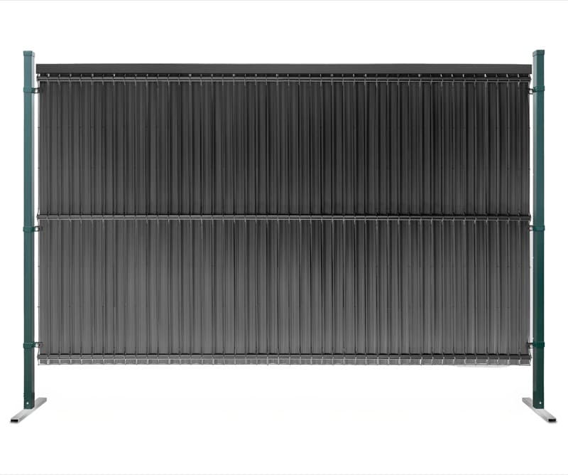 Listwy ogrodzeniowe pionowe wąskie 44-62mm 153x250cm RD05 Antracyt RAL 7016