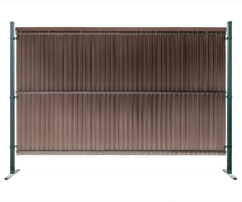 Listwy ogrodzeniowe pionowe wąskie 44-62mm 153x250cm RD01 Jasnobrązowy