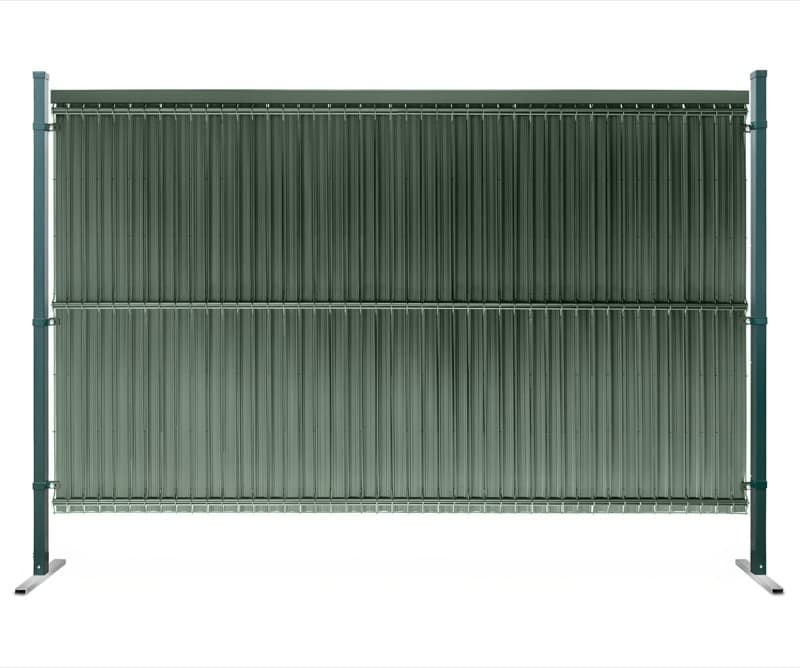 Listwy ogrodzeniowe pionowe szerokie 62-80mm 123x250cm RD12 Zielony